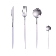Load image into Gallery viewer, Gold Chopstick Spoon Knife Fork Sets