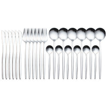 Cargar imagen en el visor de la galería, 24pcs Gold Dinnerware Set Stainless Steel
