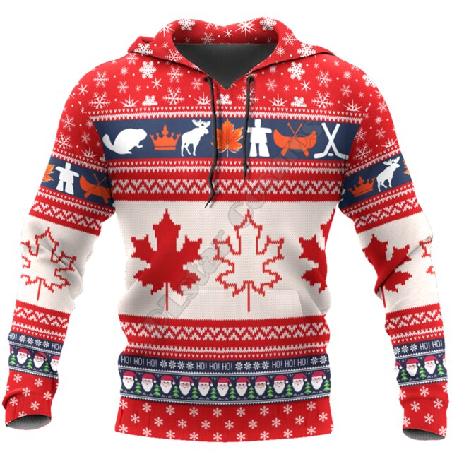 Canada Maple Leaf Unisex 3D Printed Women Men Christmas Sweater & Hoodies