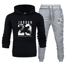Charger l'image dans la galerie, Unisex Jordan 23 Tracksuit Sweatshirt Men & Women Tracksuit Fleece Hoodie Sweater & Pants Jogging Homme Pullover 3XL Sporting Suit