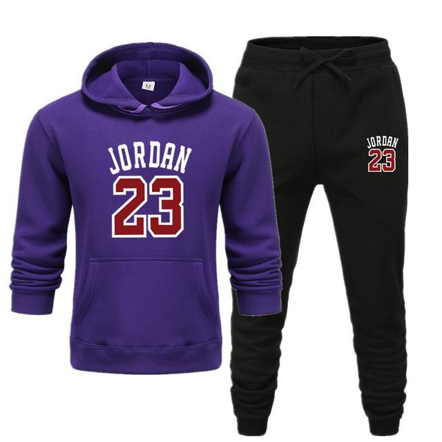Men's Jordan 23 Tracksuit Sweatshirt Suit Fleece Hoodie Sweater & Pants Jogging Homme Pullover 3XL Sporting Suit