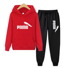 将图片加载到图库查看器,Unisex Hoodie & Pants Set Autumn Winter Men's and Women's Tracksuit Sportswear 2-piece Hoodie Sweater & Pants Jogging Fitness Sportswear