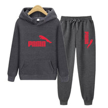 将图片加载到图库查看器,Unisex Hoodie & Pants Set Autumn Winter Men's and Women's Tracksuit Sportswear 2-piece Hoodie Sweater & Pants Jogging Fitness Sportswear