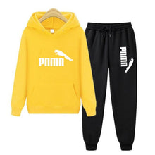 将图片加载到图库查看器,Unisex Hoodie & Pants Set Autumn Winter Men's and Women's Tracksuit Sportswear 2-piece Hoodie Sweater & Pants Jogging Fitness Sportswear