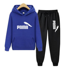 将图片加载到图库查看器,Unisex Hoodie & Pants Set Autumn Winter Men's and Women's Tracksuit Sportswear 2-piece Hoodie Sweater & Pants Jogging Fitness Sportswear