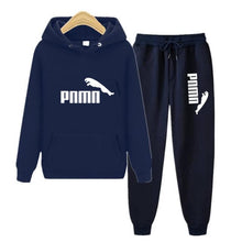 将图片加载到图库查看器,Unisex Hoodie & Pants Set Autumn Winter Men's and Women's Tracksuit Sportswear 2-piece Hoodie Sweater & Pants Jogging Fitness Sportswear