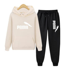 将图片加载到图库查看器,Unisex Hoodie & Pants Set Autumn Winter Men's and Women's Tracksuit Sportswear 2-piece Hoodie Sweater & Pants Jogging Fitness Sportswear