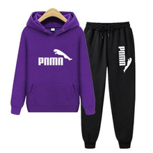 将图片加载到图库查看器,Unisex Hoodie & Pants Set Autumn Winter Men's and Women's Tracksuit Sportswear 2-piece Hoodie Sweater & Pants Jogging Fitness Sportswear