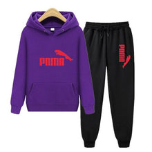 将图片加载到图库查看器,Unisex Hoodie & Pants Set Autumn Winter Men's and Women's Tracksuit Sportswear 2-piece Hoodie Sweater & Pants Jogging Fitness Sportswear