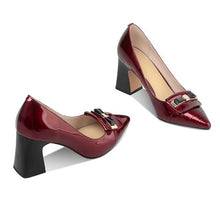 Load image into Gallery viewer, ALLBITEFO large size:34-42 genuine leather bowtie brand high heels office ladies shoes women high heel shoes party women heels