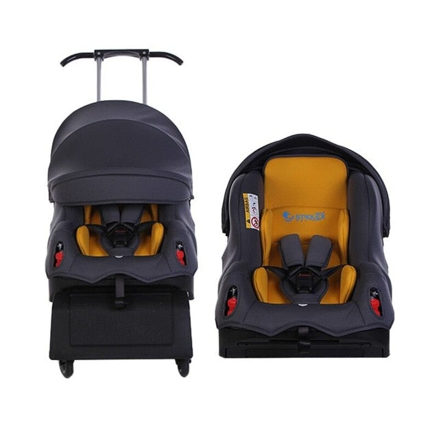 Sit on Stroll 5 In 1 Baby Car Seat Stroller Convertible Car Seat Foldable Multiple Stroller Travel Baby Stroller with Car Seat