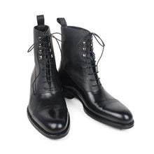 Load image into Gallery viewer, VIKEDUO Black Men's Footwear Round Toe Ankle Boots Patchwork Handmade Leather Boots Men Autumn Winter Men's Boot Botas Hombre