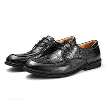 Load image into Gallery viewer, sanpijiang new  crocodile  Leather shoes  men  crocodile shoes  British  business  Casual shoes  male  fashion  Men's dress shoe