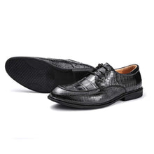 Load image into Gallery viewer, sanpijiang new  crocodile  Leather shoes  men  crocodile shoes  British  business  Casual shoes  male  fashion  Men's dress shoe