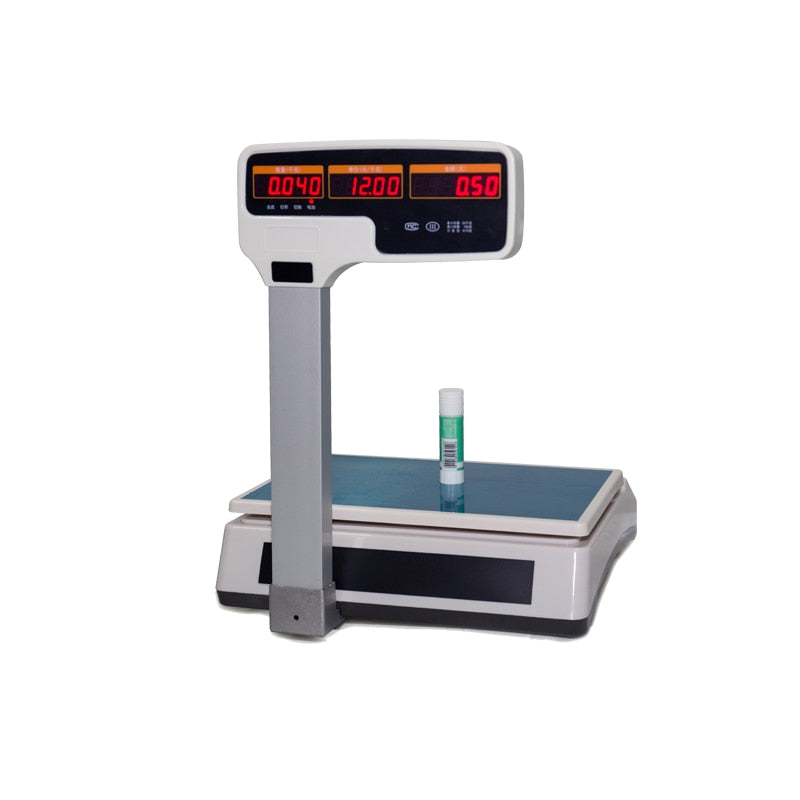 Weighing scale thermal receipt printing support multi-language digital cash register scale for POS System price computing scale