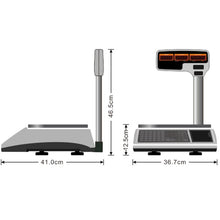 將圖片載入圖庫檢視器 weighing scale thermal receipt printing support multi-language digital cash register scale for POS System price computing scale