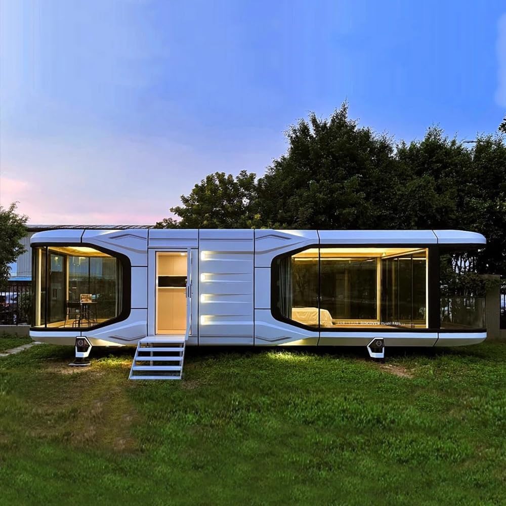 Capcule Houses, Prefab Houses 10ft × 40ft Luxury and Fully Furnished with Modern Design Technology, Your First Choice Your Smart Home.
