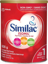 Charger l&#39;image dans la galerie, Similac Isomil with DHA Non-GMO Baby Formula, Powder, Lactose-Free, 800 g, 0+ Months
