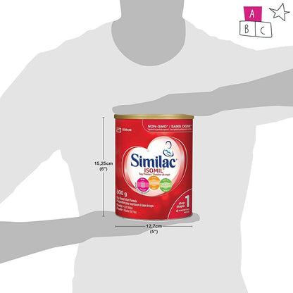 Similac Isomil with DHA Non-GMO Baby Formula, Powder, Lactose-Free, 800 g, 0+ Months