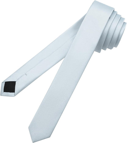 Men's Ties Solid Pure Color 1.58" (4CM) Plain Slim Necktie Skinny Ties