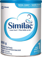 Charger l&#39;image dans la galerie, Similac Lower Iron Non-GMO Baby Formula, Powder, 850 g, 0+ Months
