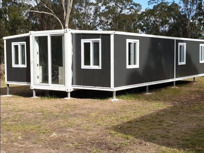Outdoor Tiny Home Mobile Expandable Plastic Prefabricated House, Modern Sturdy Steel Storage House with Lockable Door and Windows