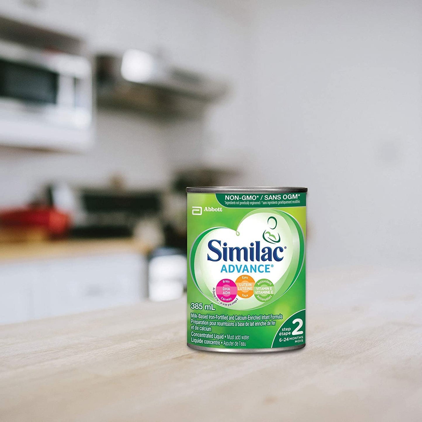 Similac Advance Step 2 Non-GMO Baby Formula, Concentrated Liquid, 12 x 385 mL, 6-24 Months