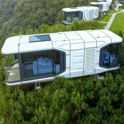 Capcule Houses, Prefab Houses 10ft × 40ft Luxury and Fully Furnished with Modern Design Technology, Your First Choice Your Smart Home.