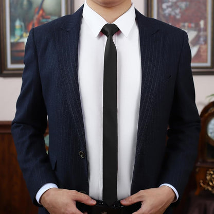 Men's Ties Solid Pure Color 1.58" (4CM) Plain Slim Necktie Skinny Ties
