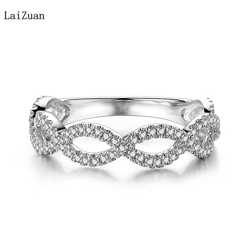 0.33CT Natural Diamond Sterling Silver X Cross Ring Graduation& Anniversary Band