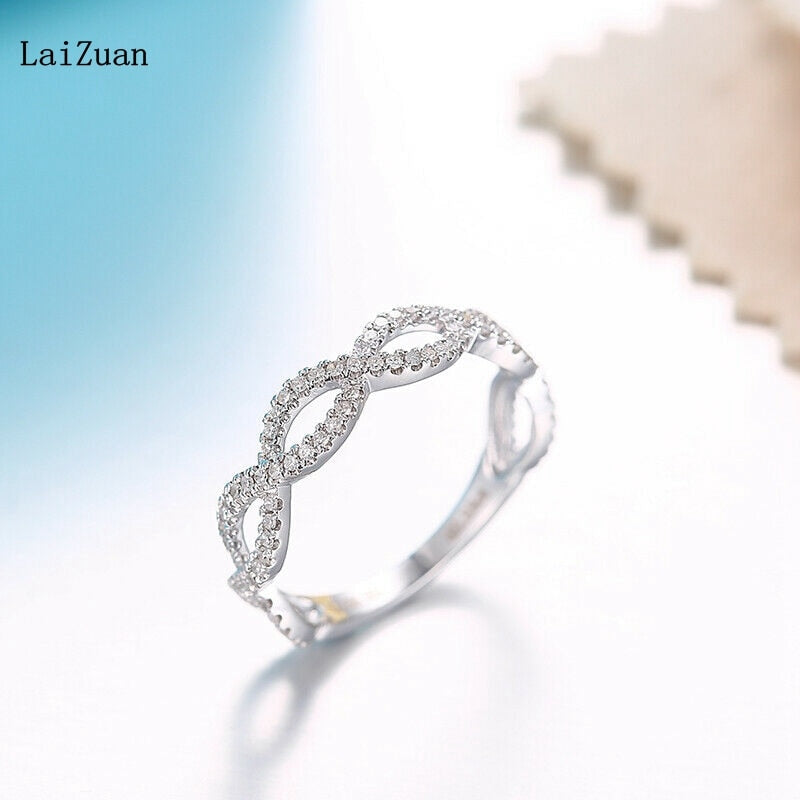 0.33CT Natural Diamond Sterling Silver X Cross Ring Graduation& Anniversary Band