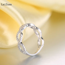 將圖片載入圖庫檢視器 0.33CT Natural Diamond Sterling Silver X Cross Ring Graduation&amp; Anniversary Band
