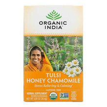 將圖片載入圖庫檢視器 Organic India Tulsi Tea Honey Chamomile - 18 Tea Bags - Case of 6
