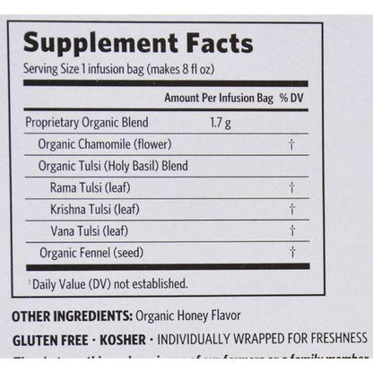 Organic India Tulsi Tea Honey Chamomile - 18 Tea Bags - Case of 6
