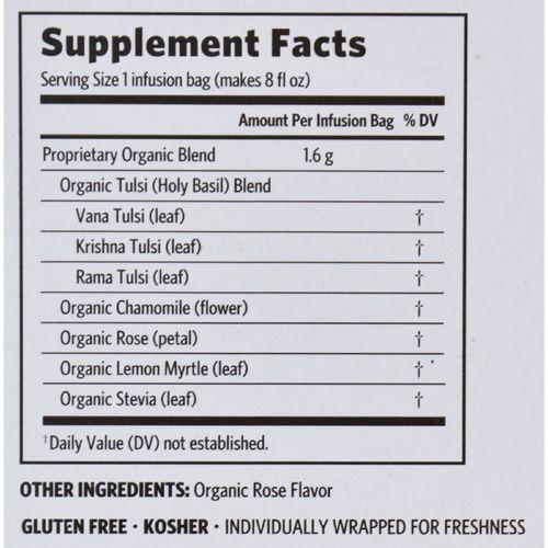 Organic India Tulsi Tea Sweet Rose - 18 Tea Bags - Case of 6