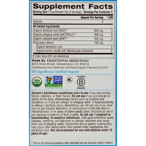 Traditional Medicinals Lemon EveryDay Detox Herbal Tea - 16 Tea Bags - Case of 6
