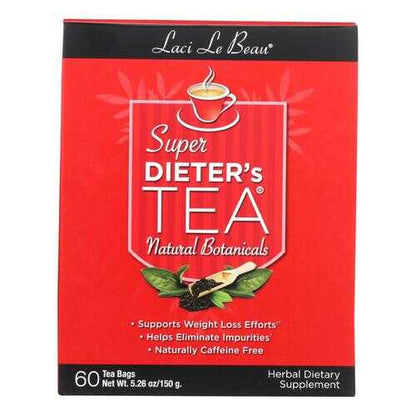 Laci Le Beau Super Dieter's Tea All Natural Botanicals - 60 Tea Bags