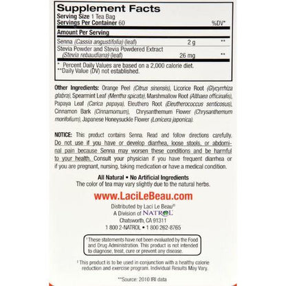 Laci Le Beau Super Dieter's Tea All Natural Botanicals - 60 Tea Bags