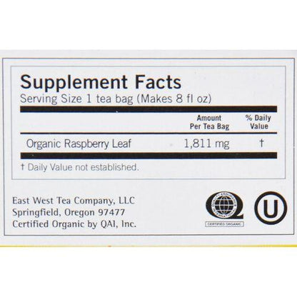 Yogi Organic Woman's Herbal Tea Raspberry Leaf - 16 Tea Bags - Case of 6