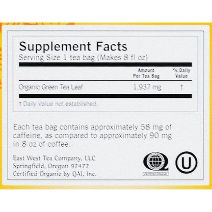 Yogi Organic Pure Green Herbal Tea - 16 Tea Bags - Case of 6