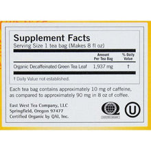 Load image into Gallery viewer, Yogi Organic Green Tea Caffeine Free - 16 Tea Bags - Case of 6

