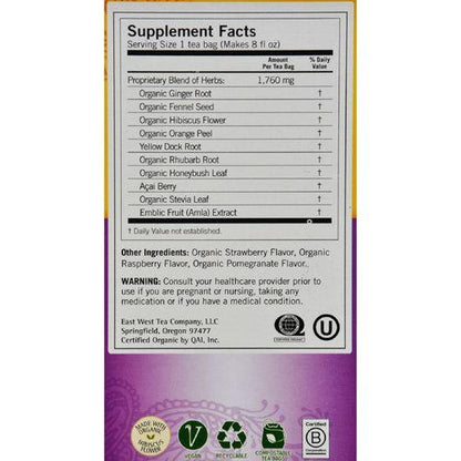 Yogi Detox Herbal Tea Caffeine Free Berry - 16 Tea Bags - Case of 6