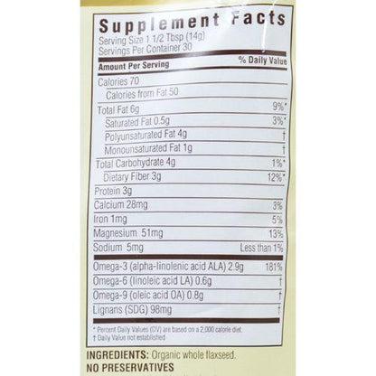 Spectrum Essentials Organic Whole Flaxseed - 15 oz