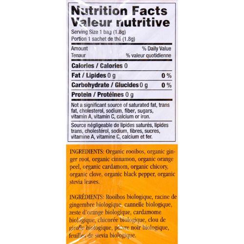 Uncle Lee's Imperial Organic Orange Ginger Rooibus Chai Tea - 18 Tea Bags