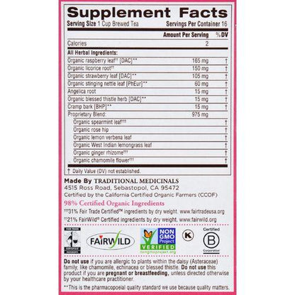 Traditional Medicinals Female Toner Herbal Tea - 16 Tea Bags - Case of 6