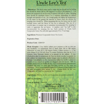 Uncle Lee's Premium Gunpowder Green Tea in Bulk - 5.29 oz