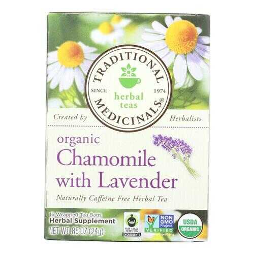 Traditional Medicinals Organic Chamomile with Lavender Herbal Tea - 16 Tea Bags