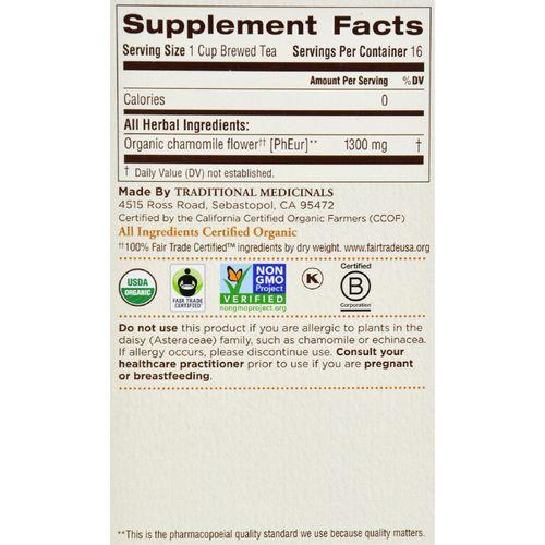 Traditional Medicinals Organic Chamomile Herbal Tea - 16 Tea Bags