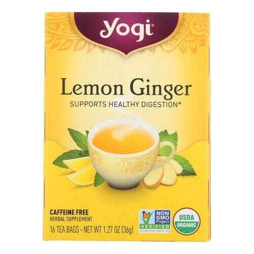 Yogi Tea Lemon Ginger - Caffeine Free - 16 Tea Bags