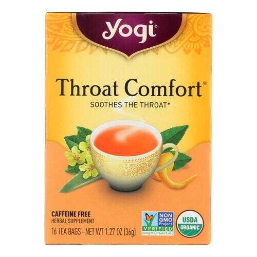 Yogi Tea Organic - Throat Comfort - Caffeine Free - 16 Tea Bags